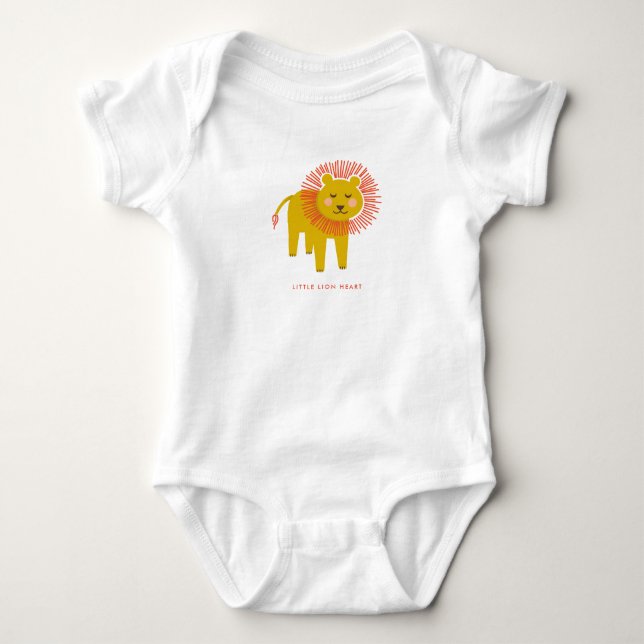 Body Petit Lions mignon Bodysuit bébé avec texte person (Devant)