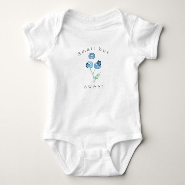 Body Petit mais doux | Aquarelle Blueberry Trio (Devant)