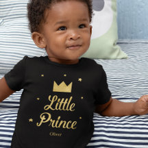Petit Prince en Parties scintillant or avec nom