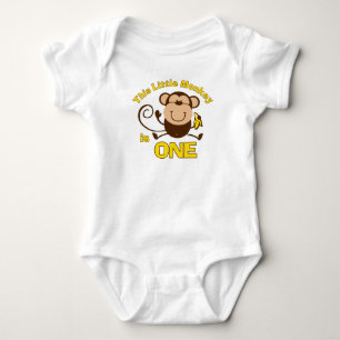 Body Petit singe 1er anniversaire Garçon bébé Creeper