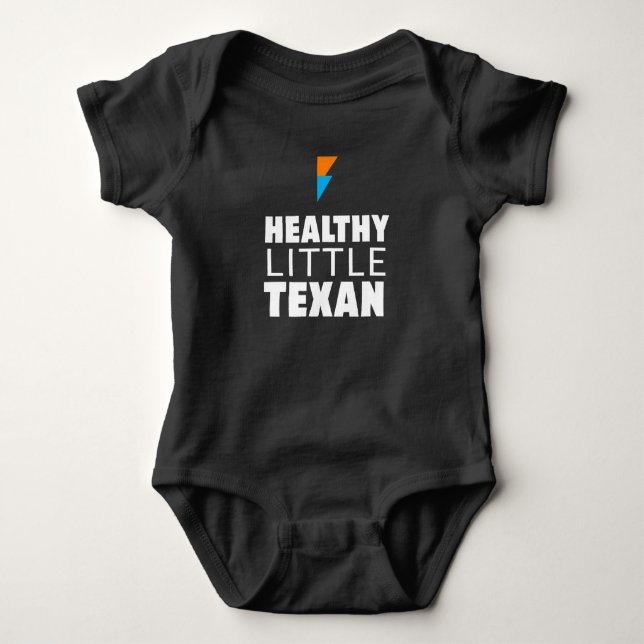 Body Petit Texan en bonne santé - noir (Devant)