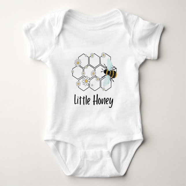 Body Petite abeille, cadeau de marguerite miel en nid d (Devant)