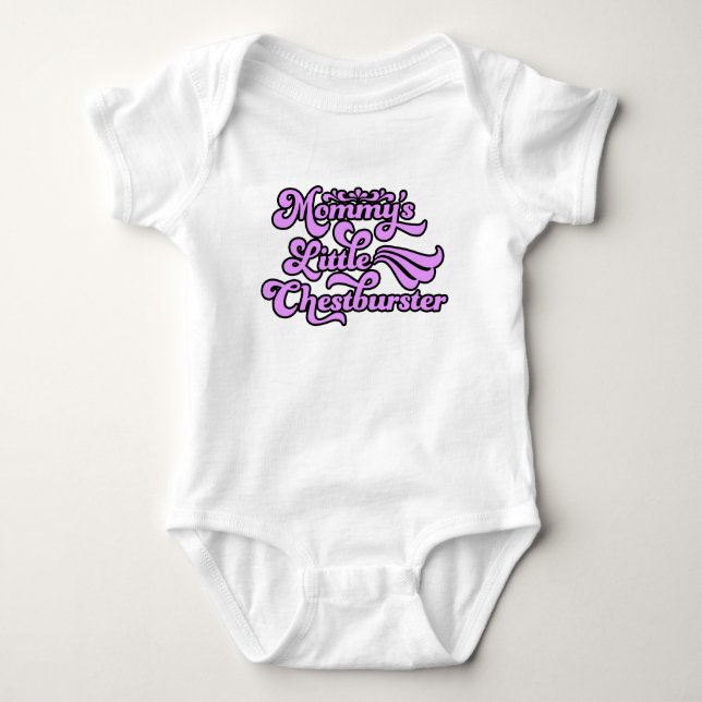 Body Petite Chestburster de maman, violet dans le style (Devant)
