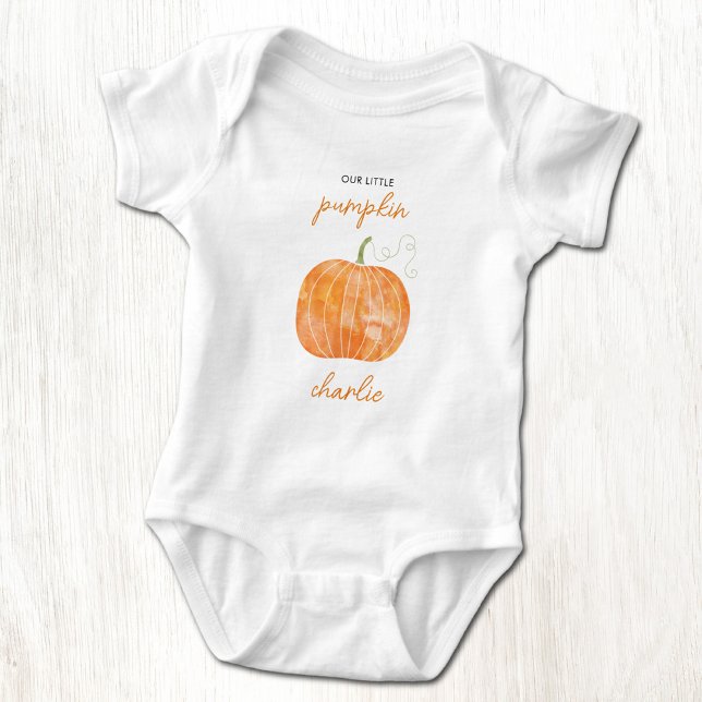 Body Petite Citrouille Automne Personnalisé (Little pumpkin personalized name onesir)