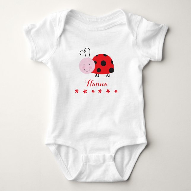 Body Petite coccinelle rouge personnalisée Infanteur (Devant)