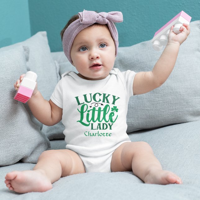 Body Petite Dame Chanceuse Saint-Patrick Personnalisé (Personalized  St Patricks Day Lucky Little Lady Baby Bodysuit)