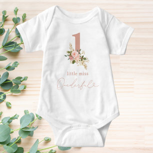 Body Petite Demoiselle Florale Rose Onederful 1er Anniv