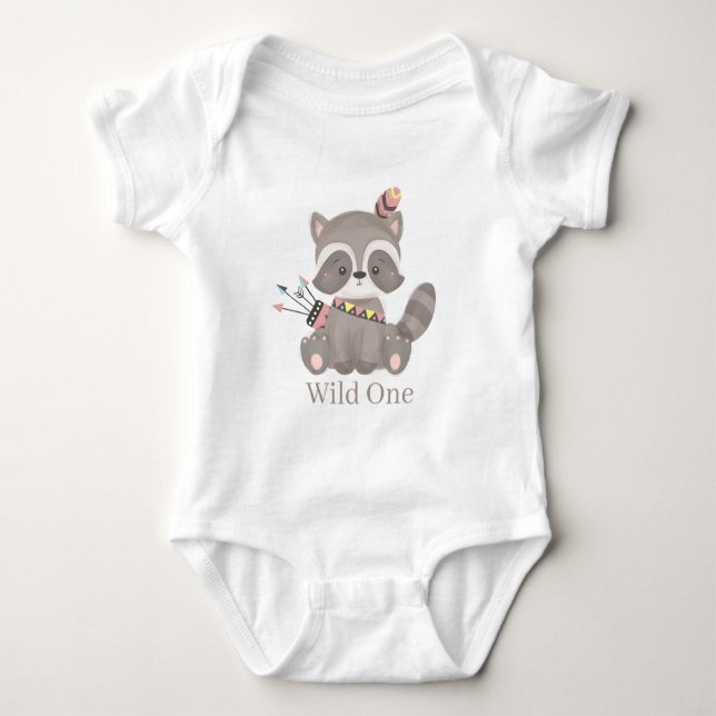 Body petite fille raccoon sauvage (Devant)