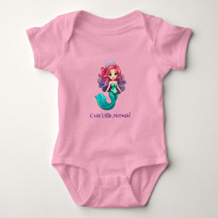 Body Petite princesse sirène rose arc-en-ciel colorée e