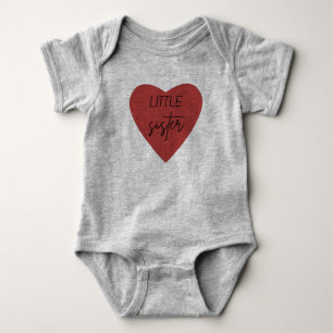 Body Petite sœur bodysuit Rouge cœur bébé - Nouveau mig