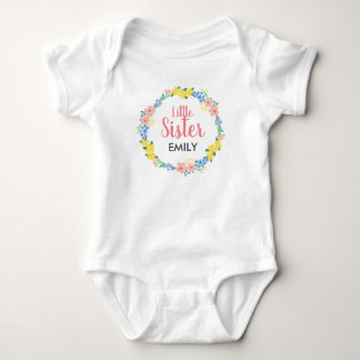 Body Petite soeur Floral Wreath Baby Bodysuit