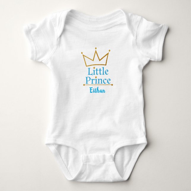Body Petits texte de prince Blue et couronne d'or (Devant)