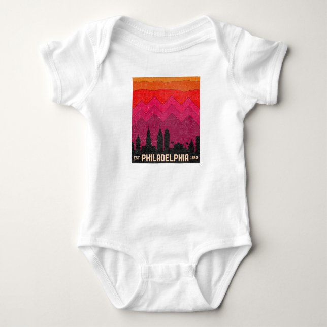Body Philadelphie Vintage Philly Pennsylvania Skyline (Devant)