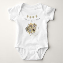 Photo de bébé rond Fleurs de printemps de maman