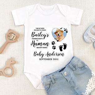 Body Photo de chien personnalisée Promu grands-parents 
