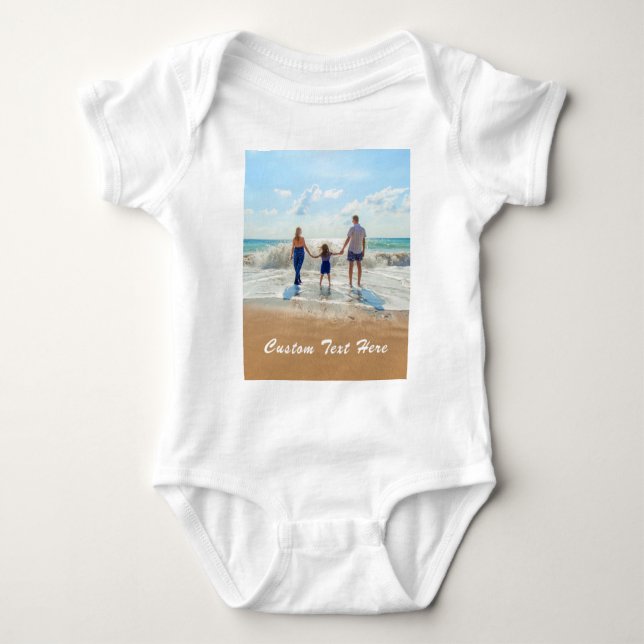 Body Photo personnalisée Bodysuit bébé Vos photos et te (Devant)