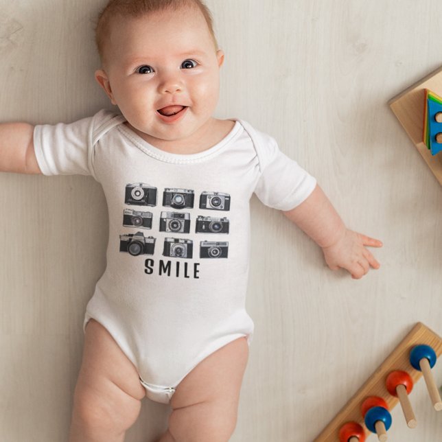 Body Photographe vintage de l'Hipster (Happy baby wearing a hipster photographer vintage cameras design bodysuit
)