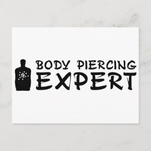 Body Piercing Experte Postkarte