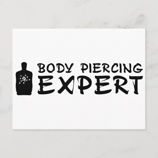 Body Piercing Experte Postkarte (Vorderseite)