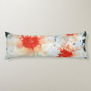 Body Pillow Blume White Black Cubist Seitenschläferkissen