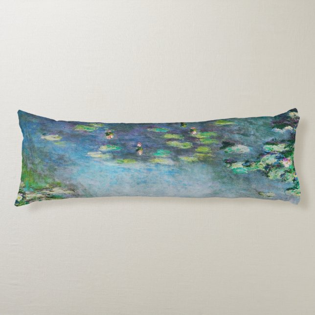 Body Pillow Claude Monet Waterlily Fine Art Seitenschläferkissen (Vorderseite)