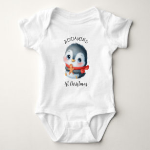 Body Pingouin de Noël mignon 1er anniversaire