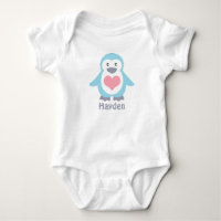 Pingouin mignon et Coeur rose Personnalisé