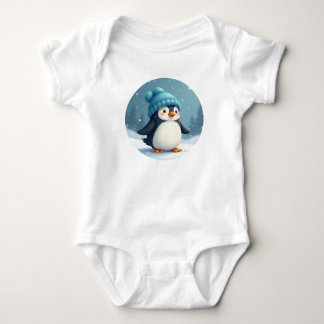 Body pingouin portant un casquette bleu