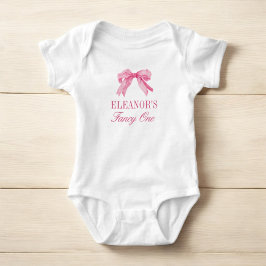 Body Pink Bow 1st Girl Birthday Party