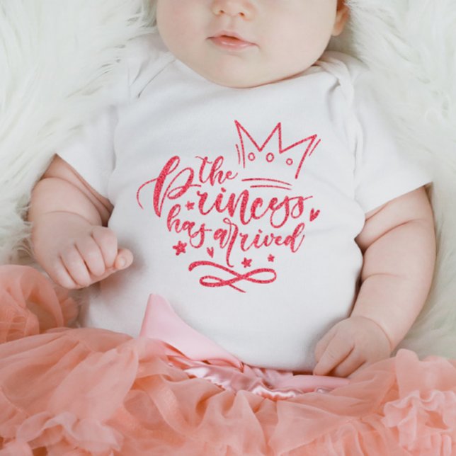 Body Pink La Princesse Est Arrivée Bodysuit Bébé (Créateur téléchargé)