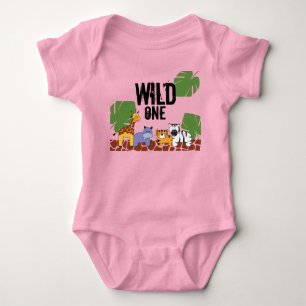 Body Pink WILUN Safari Jungle Thème Premier Anniversair