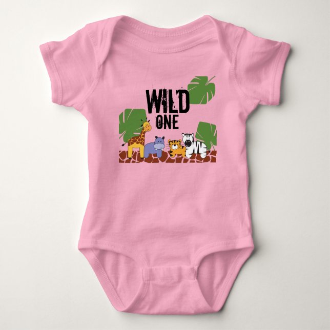 Body Pink WILUN Safari Jungle Thème Premier Anniversair (Devant)