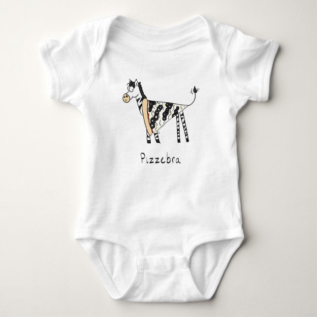 Body Pizzebra Pizza Zebra Bodysuit pour bébé T-shirt (Devant)