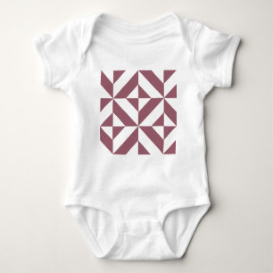 Body Plum Geometric Deco Cube Pattern