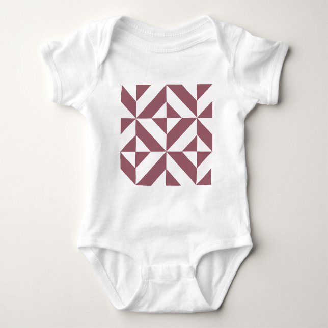 Body Plum Geometric Deco Cube Pattern (Devant)