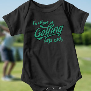 Body Plutôt être Golfing Funny Golf Thème Baby Bodysuit