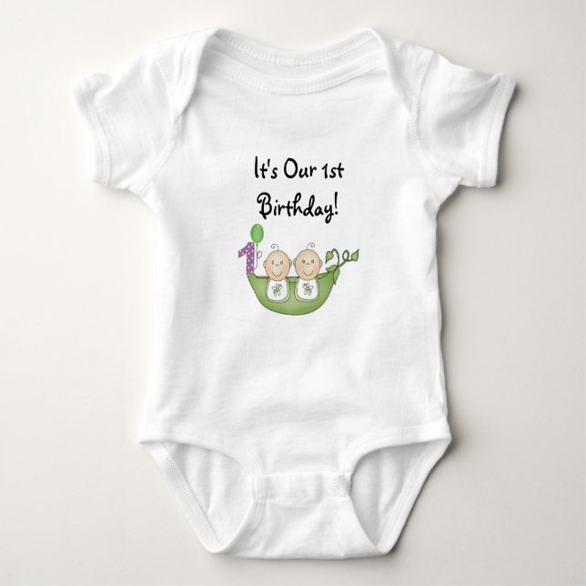 Body Pois de jumeaux dans un premier anniversaire de (Devant)