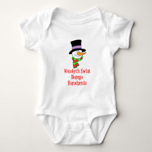 Body Polonais Joyeux bonhomme de neige de Noël