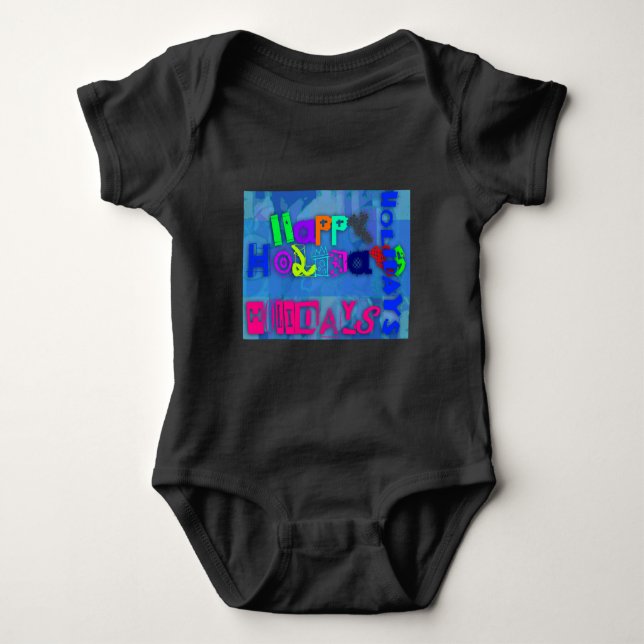 Body Pop Happy Vacances Colorful Baby Bodysuit (Devant)