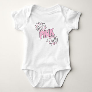 Body Pop Pink Pow - Costume bébé Jersey (Blanc)