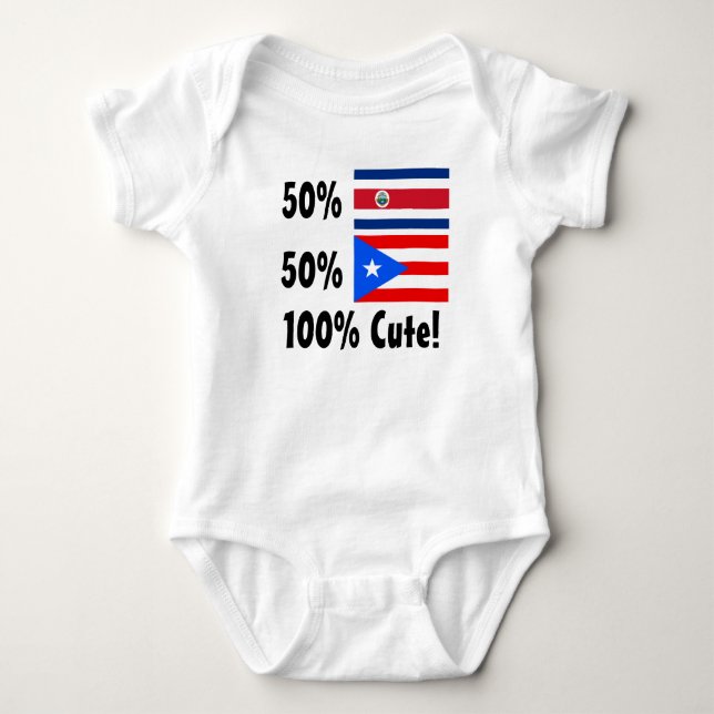 Body Portoricain de Rican 50% de côte de 50% 100% (Devant)