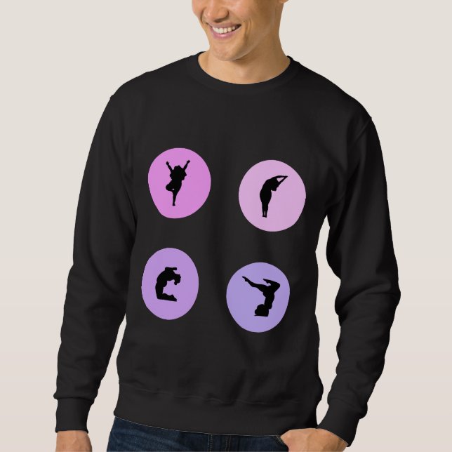 Body Positive Yoga Sticker Pack Liebe Ihre Kurven Sweatshirt (Vorderseite)