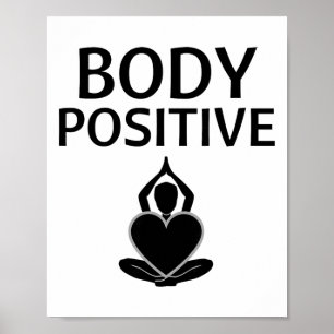 Body Positiver Friedlicher Yoga-Pose Selbstliebe U Poster