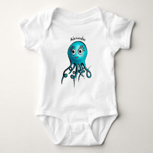 Body Poulpe de dessin animé bleu mignon - Créature mari