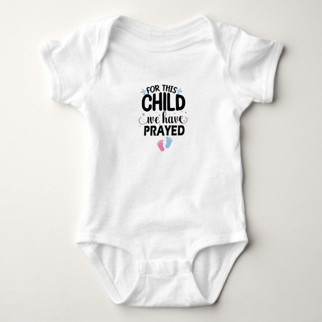 Body Pour cet enfant nous avons prié, cadeau de baby sh (Devant)