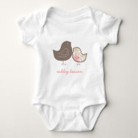 Poussin pastel rose fantaisiste damassé, chic bébé