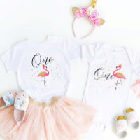 Premier anniversaire avec Flamant rose Baby Girl