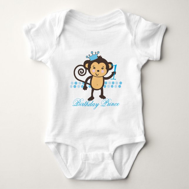 Body Premier anniversaire personnalisable Monkey Prince (Devant)