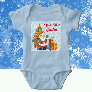 Body Premier bébé de Noël Nom personnalisé Père Noël