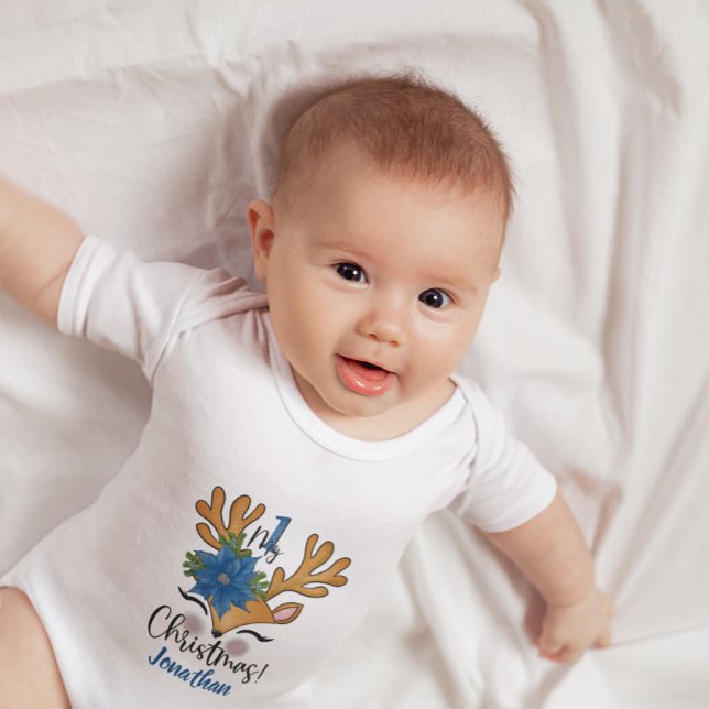 Body Premier bébé Noël Reindeer Poinsettia (Créateur téléchargé)